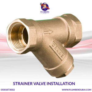 Strainer valve installation