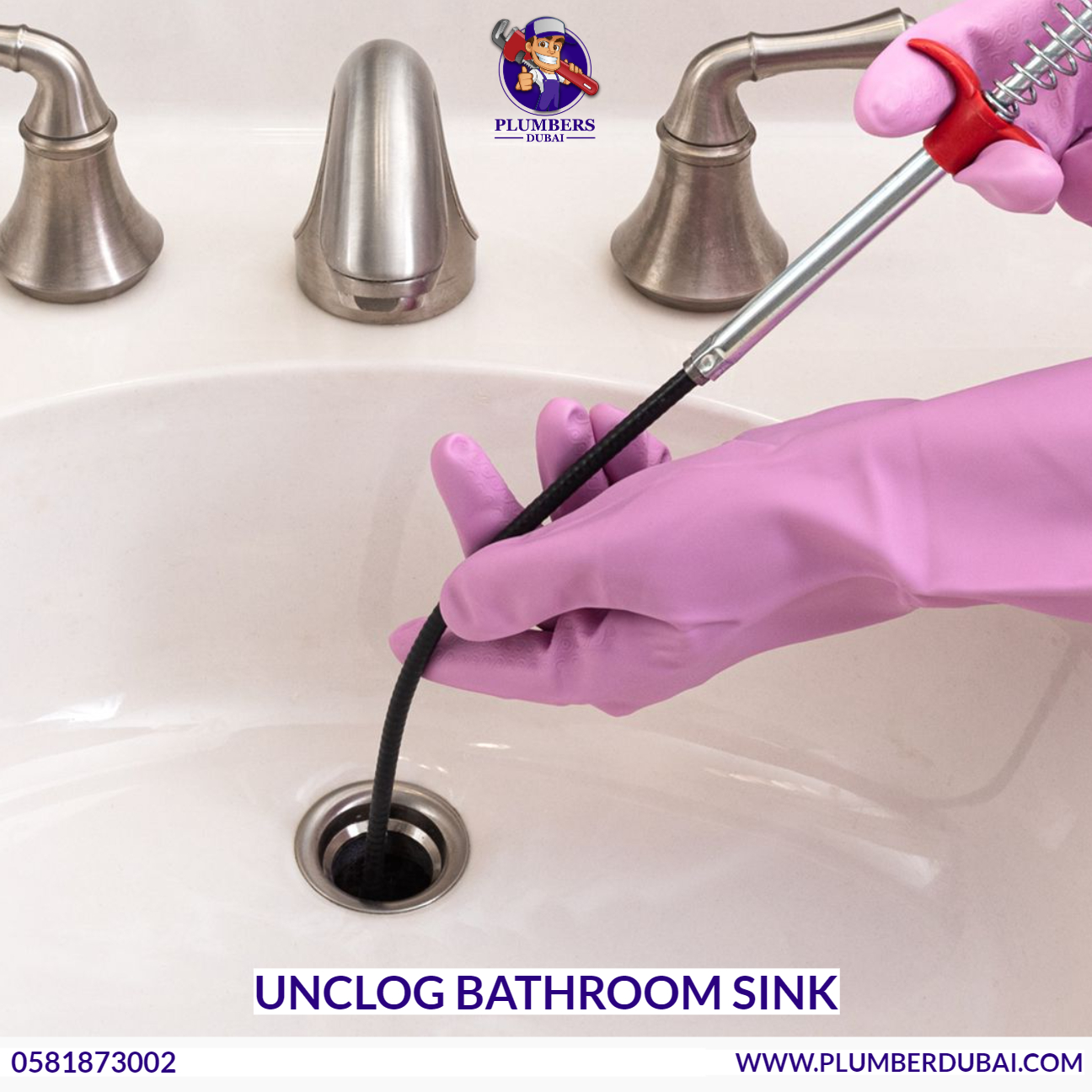 Unclog bathroom sink