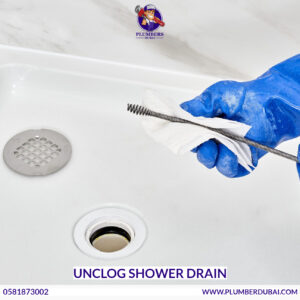 Unclog shower drain
