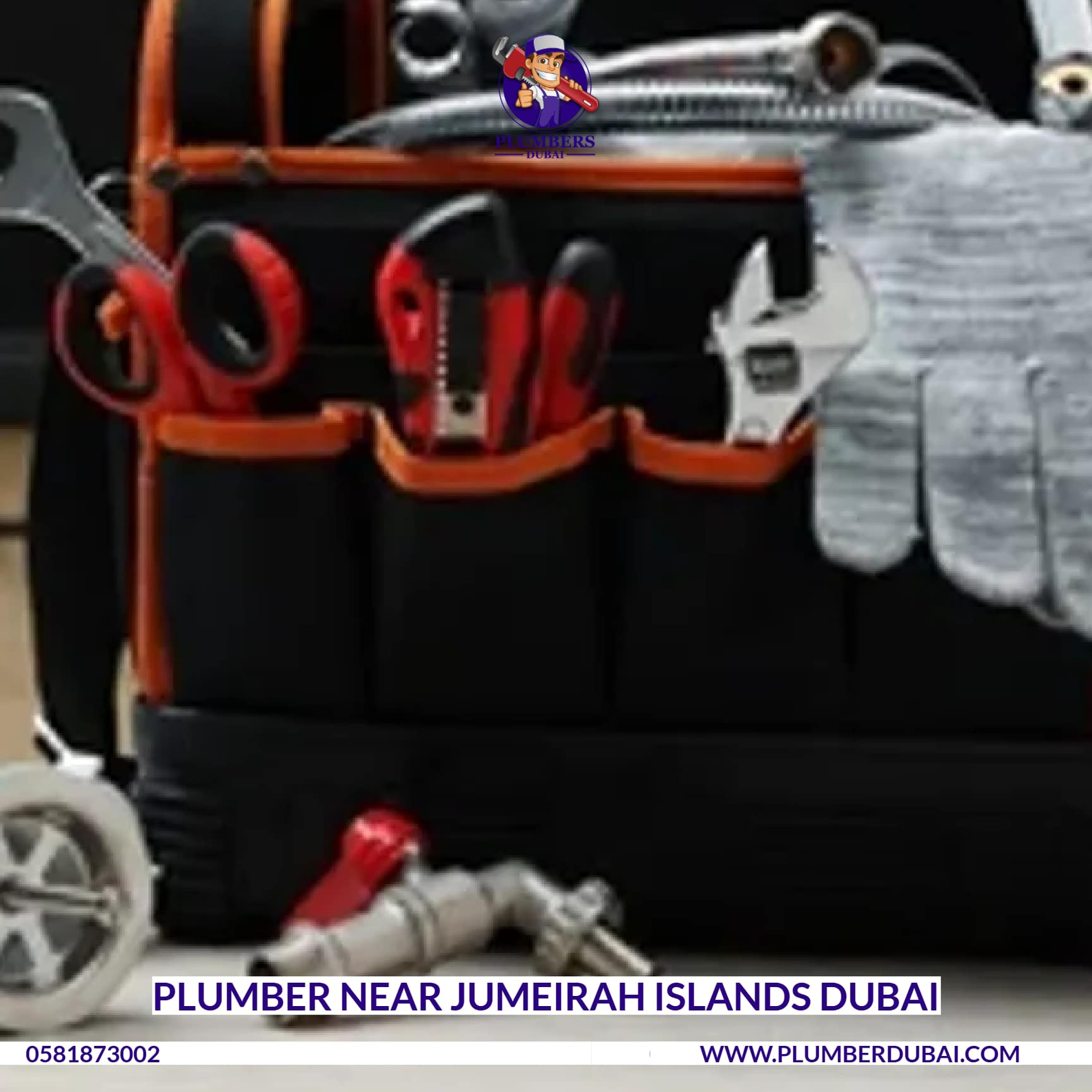 Plumber repairing pool pump system in Jumeirah Islands villa