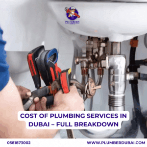 Itemised plumbing quote being reviewed at a Dubai home