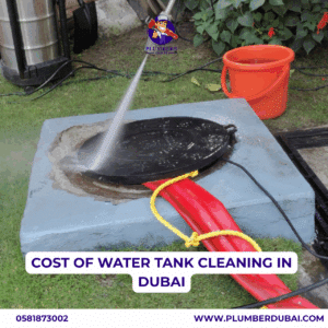 Before and after water tank cleaning showing sludge removal and clean interior